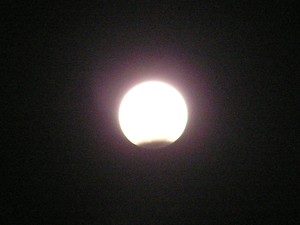 The start of the eclipse - 9pm tonight